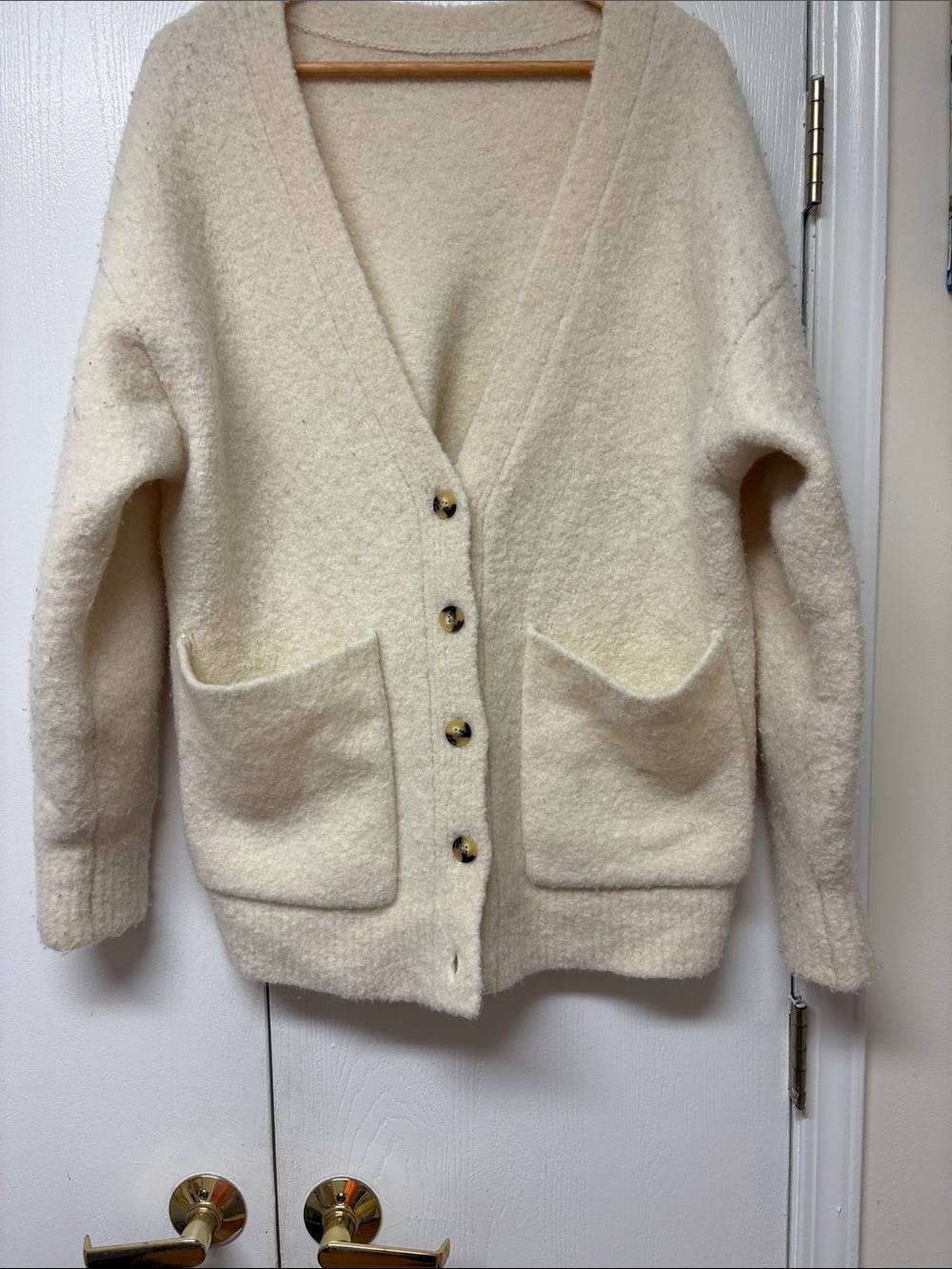 Wilfred Cream Button-Front Women’s Sweater Cardigan
